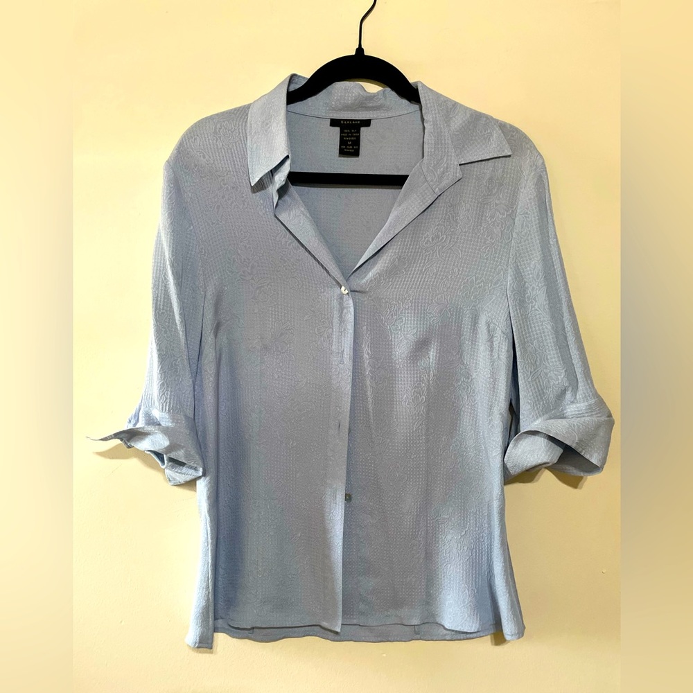 Silk Land Light Blue Women Shirt